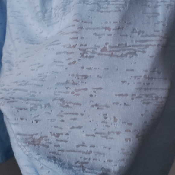 Cato light blue long sleeve burn out tee - Picture 4 of 6